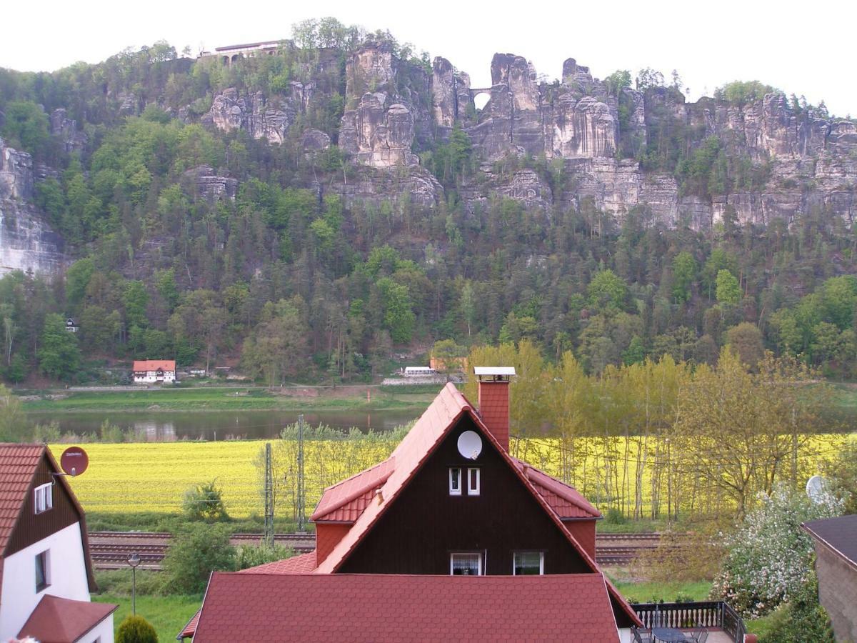 Ferienwohnung Grunwald Kurort Rathen Bagian luar foto